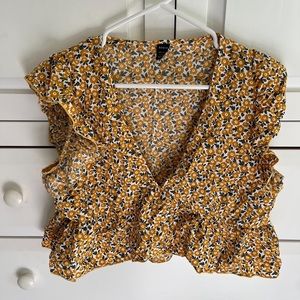 Shein cropped floral top